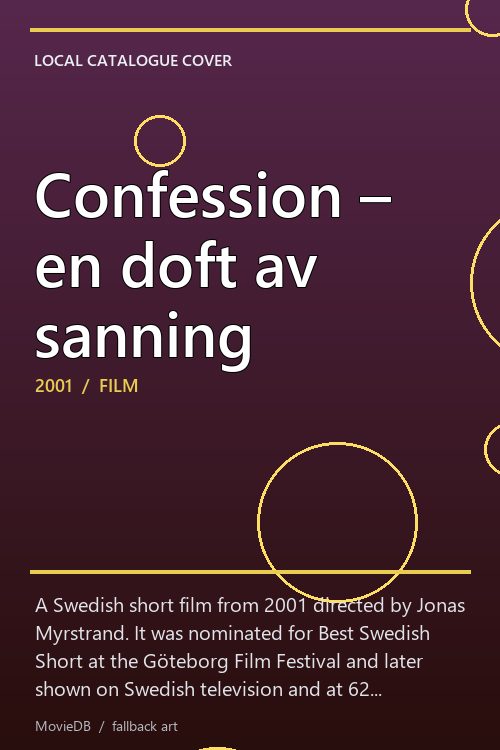 Confession – en doft av sanning poster