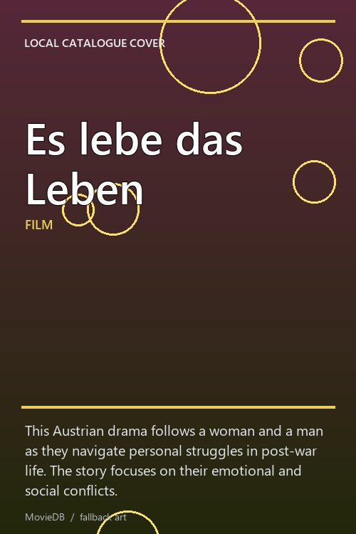 Es lebe das Leben poster