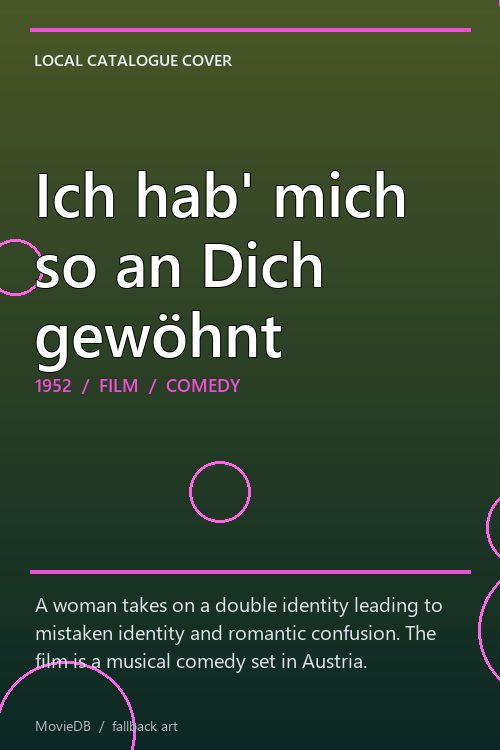 Ich hab' mich so an Dich gewöhnt poster