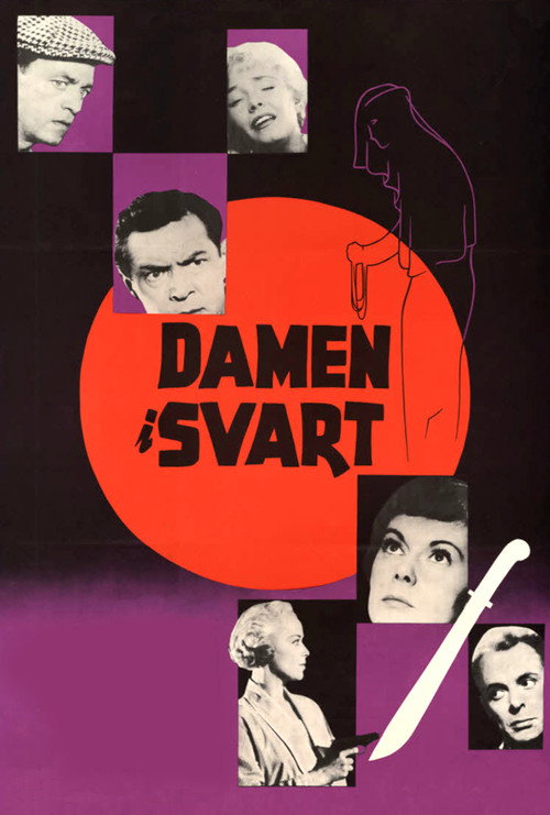Damen i svart poster