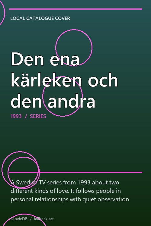 Den ena kärleken och den andra poster
