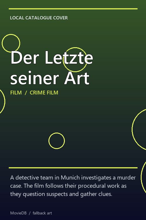 Der Letzte seiner Art poster