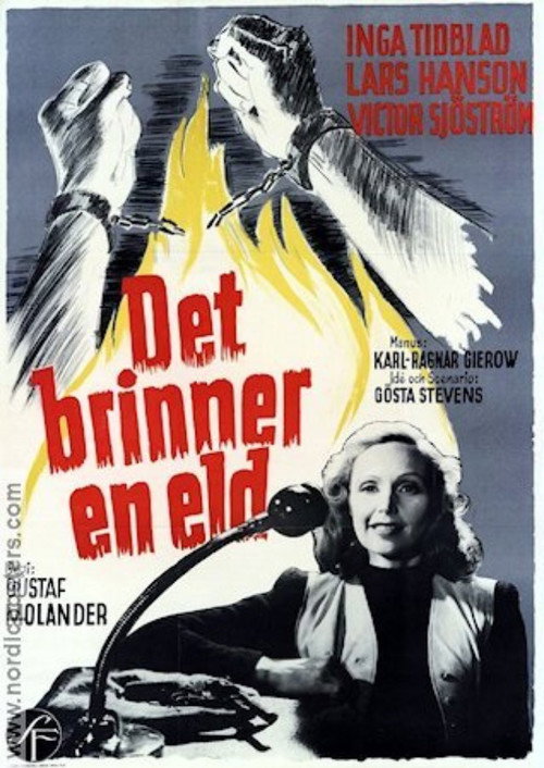 Det brenner en ild poster