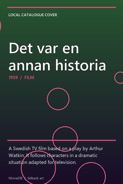 Det var en annan historia poster