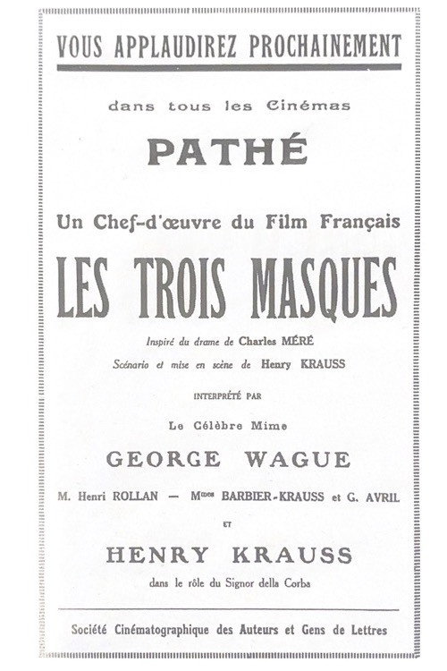 The Three Masks poster