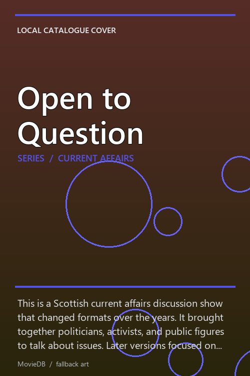 Open to Question poster