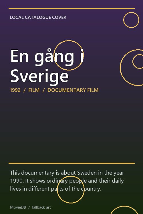 En gång i Sverige poster