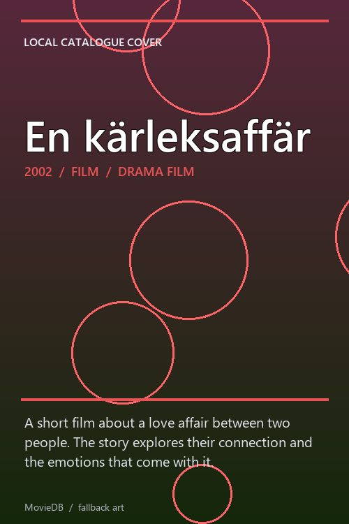 En kärleksaffär poster