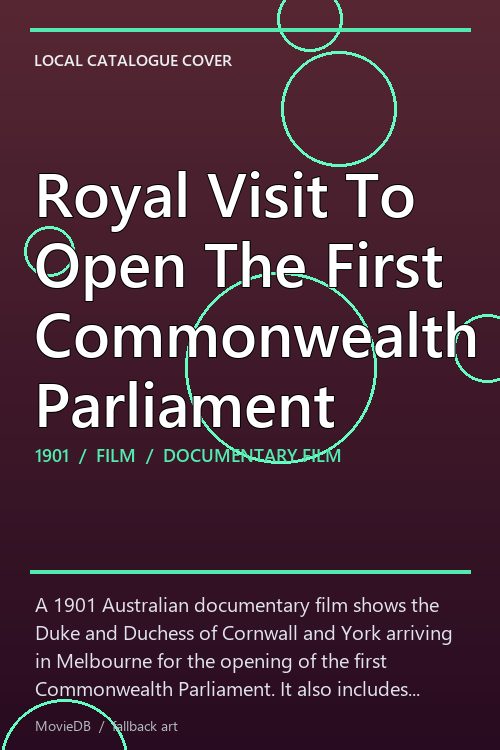 Royal Visit To Open The First Commonwealth Parliament poster