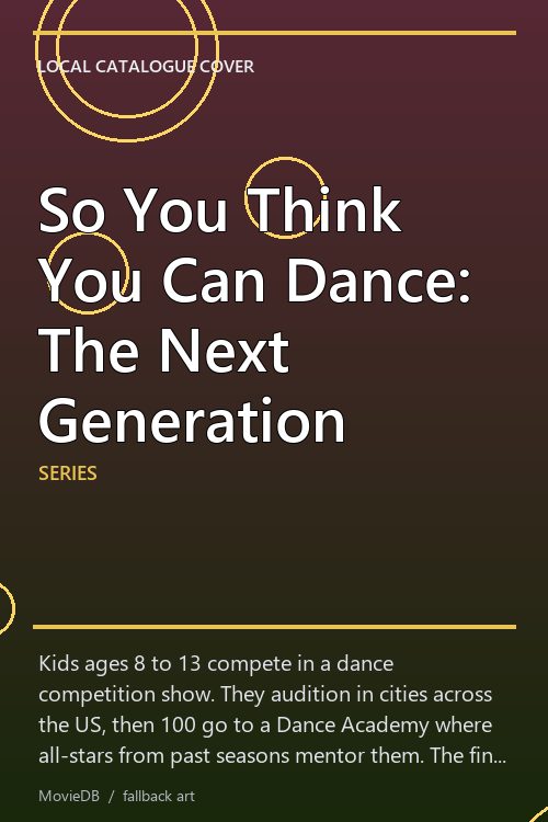 So You Think You Can Dance: The Next Generation poster