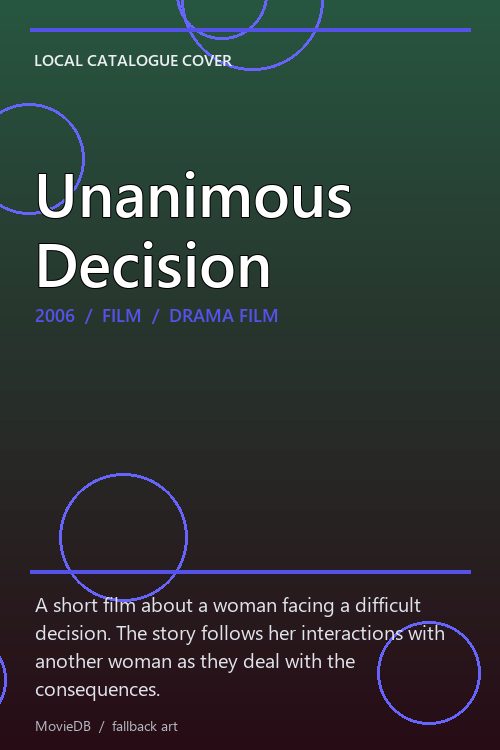Unanimous Decision poster