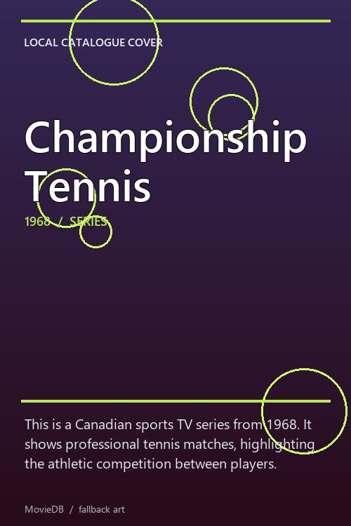 Championship Tennis poster