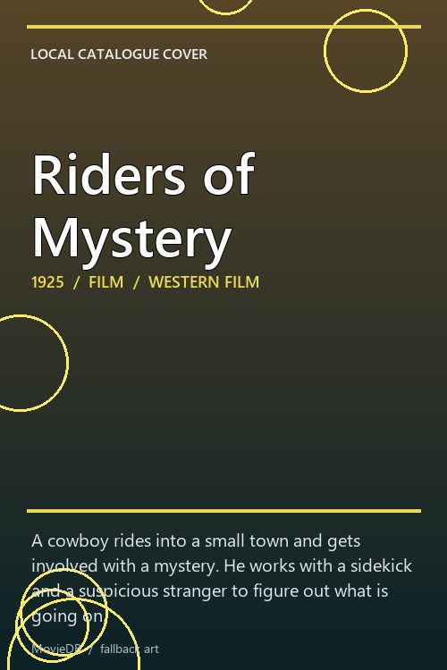 Riders of Mystery poster