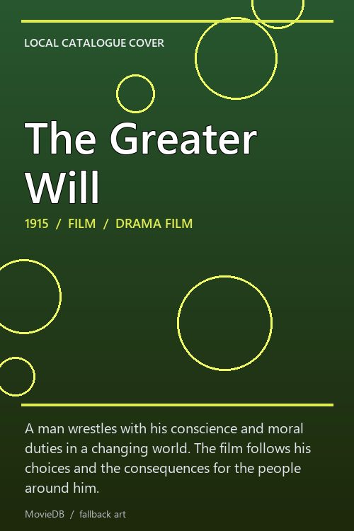 The Greater Will poster