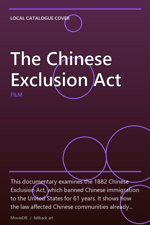 The Chinese Exclusion Act poster