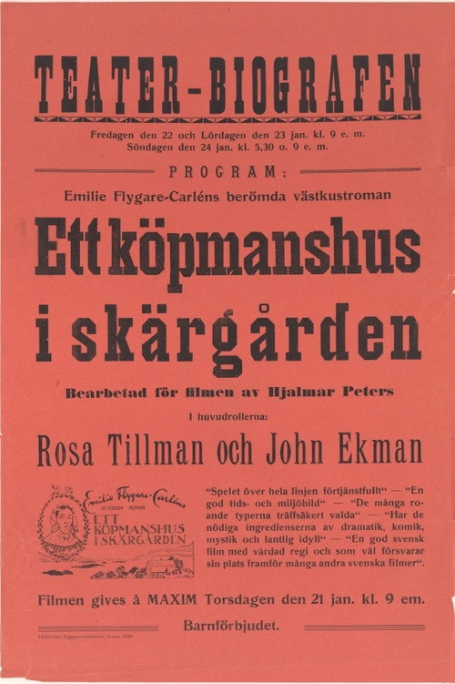 A Commercial House in the Archipelago poster