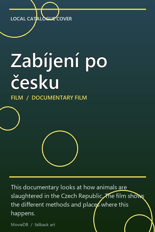 Zabíjení po česku poster
