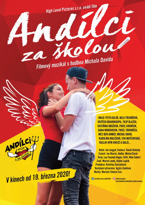 Andílci za skolou poster