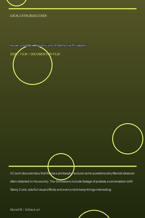 Hauser and Žižek: Theoreticians of Postmarxist Philosophy poster