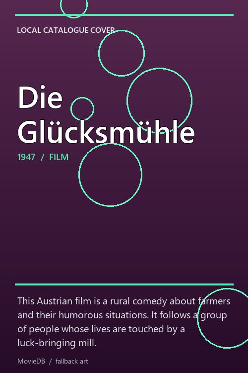 Die Glücksmühle poster