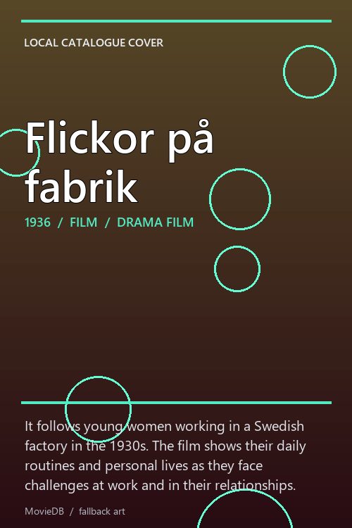 Flickor på fabrik poster