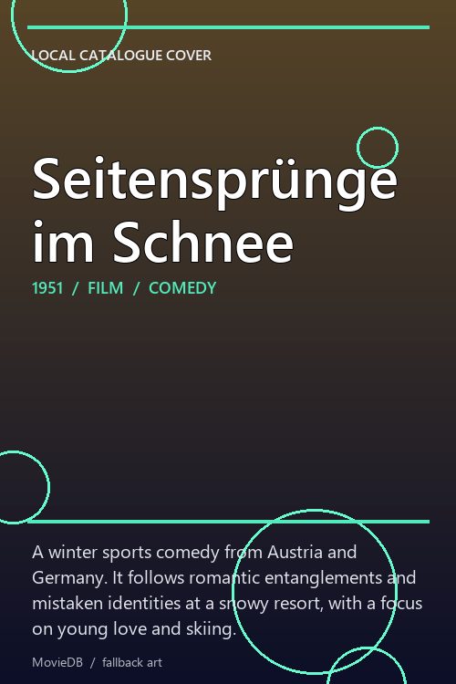 Seitensprünge im Schnee poster