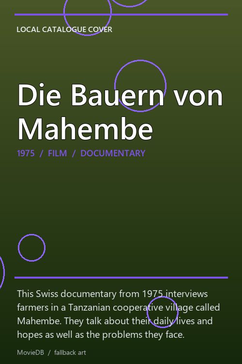 Die Bauern von Mahembe poster