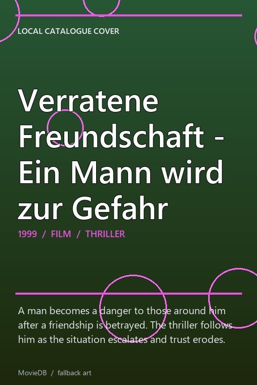 Verratene Freundschaft - Ein Mann wird zur Gefahr poster