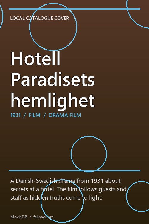 Hotell Paradisets hemlighet poster