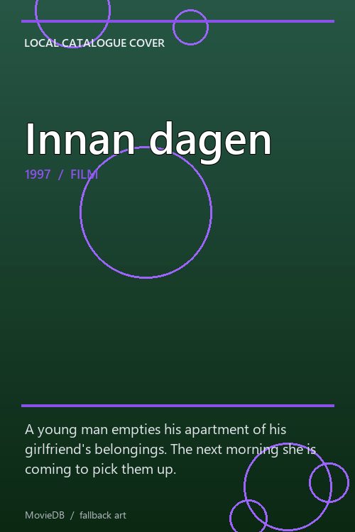 Innan dagen poster