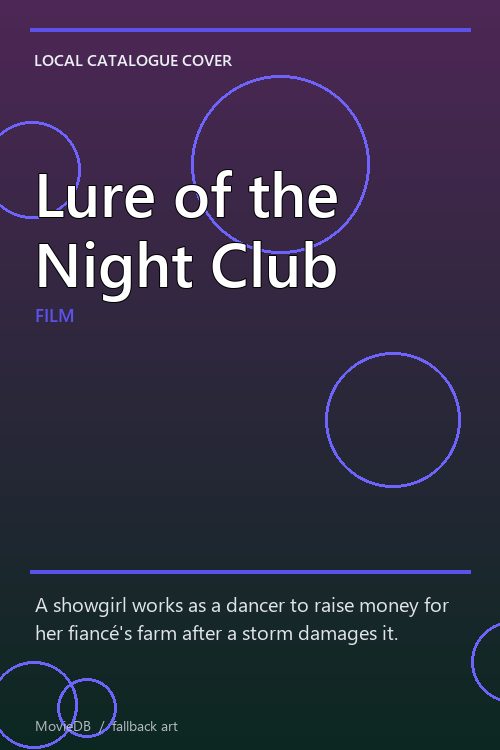 Lure of the Night Club poster