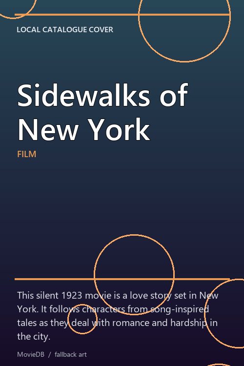 Sidewalks of New York poster