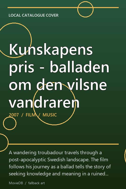 Kunskapens pris - balladen om den vilsne vandraren poster
