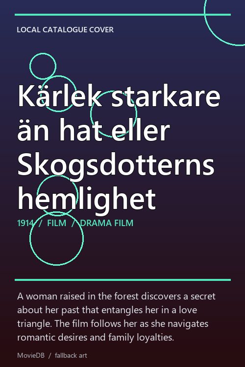 Kärlek starkare än hat eller Skogsdotterns hemlighet poster