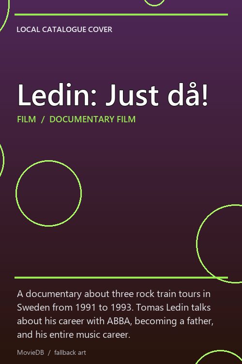 Ledin: Just då! poster