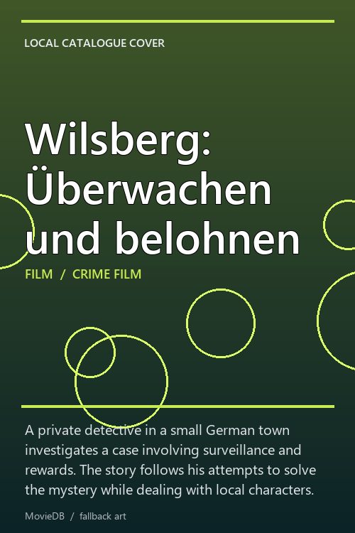Wilsberg: Überwachen und belohnen poster