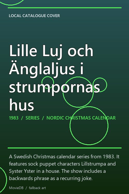 Lille Luj och Änglaljus i strumpornas hus poster