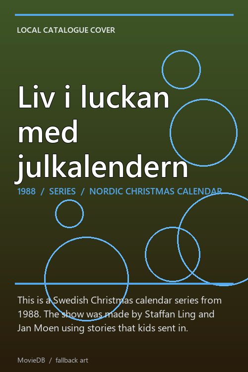Liv i luckan med julkalendern poster
