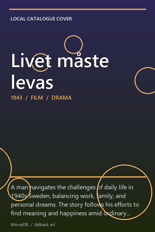 Livet måste levas poster