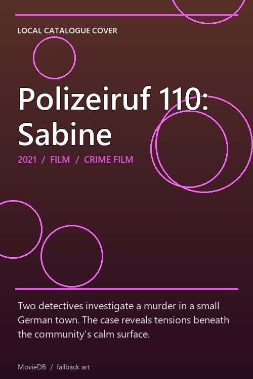 Polizeiruf 110: Sabine poster