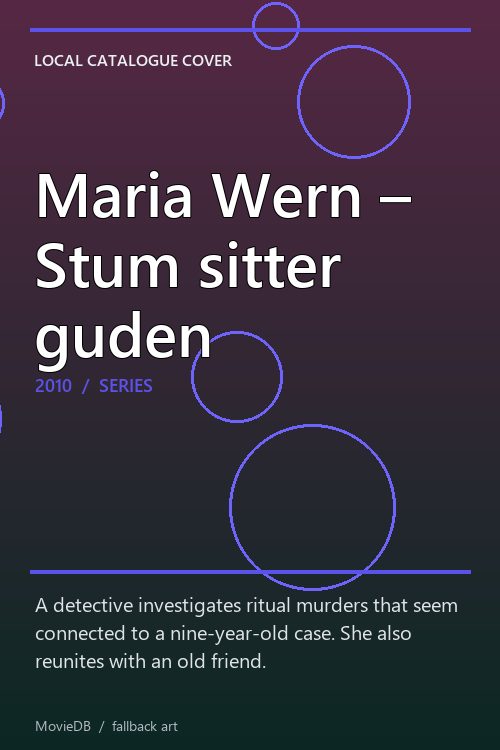 Maria Wern – Stum sitter guden poster