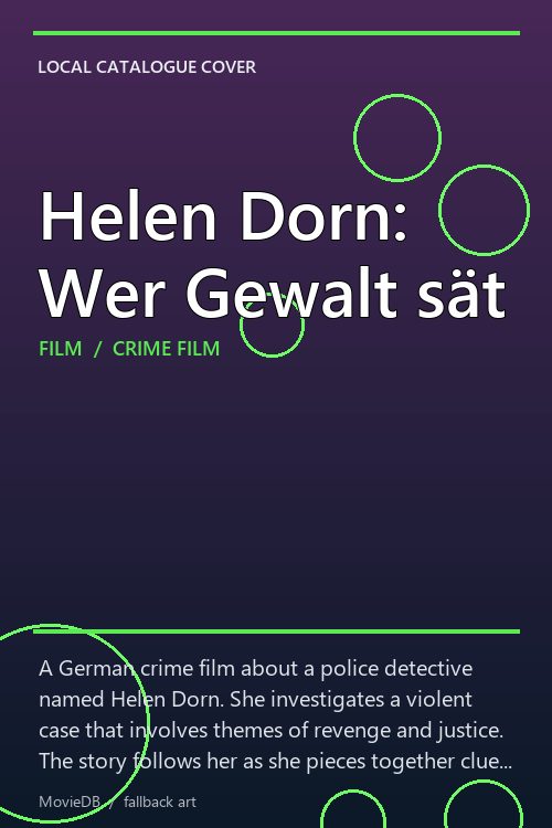 Helen Dorn: Wer Gewalt sät poster