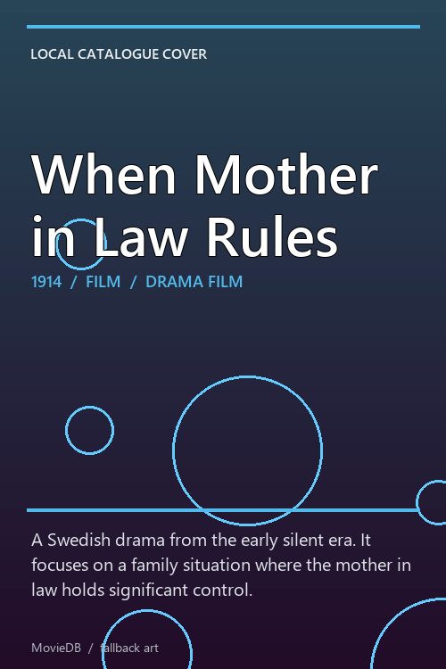 When Mother in Law Rules poster