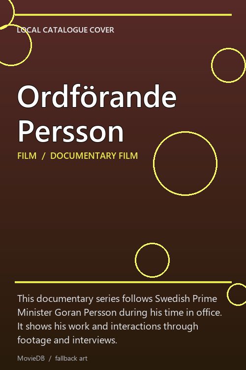 Ordförande Persson poster