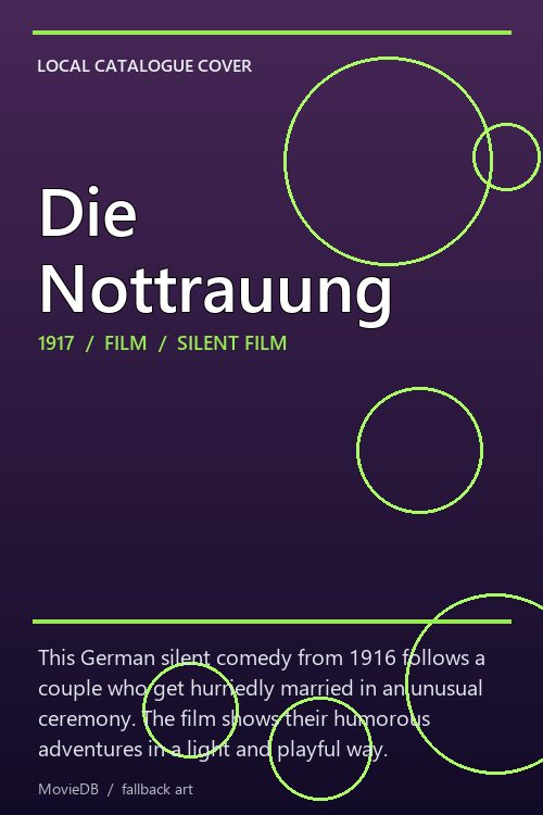 Die Nottrauung poster