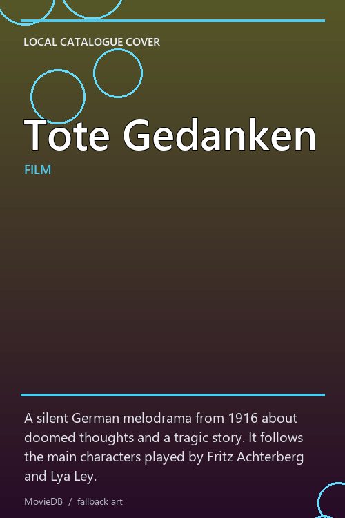 Tote Gedanken poster