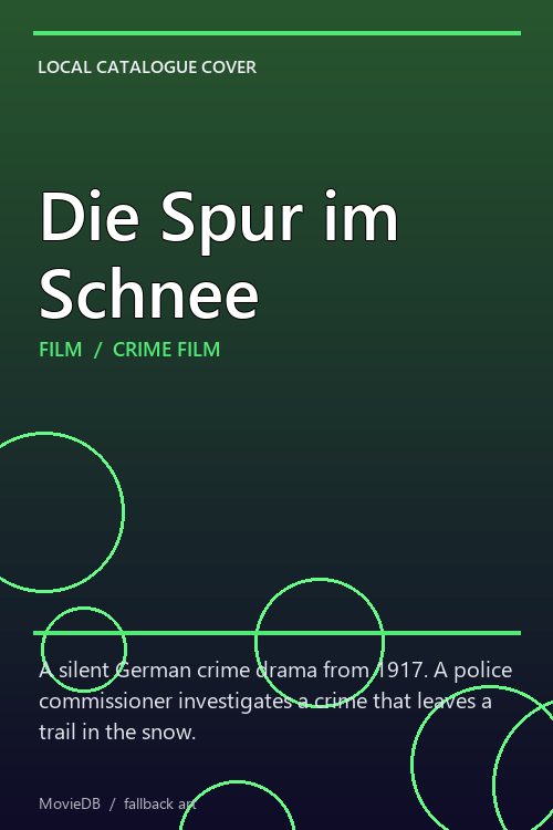 Die Spur im Schnee poster