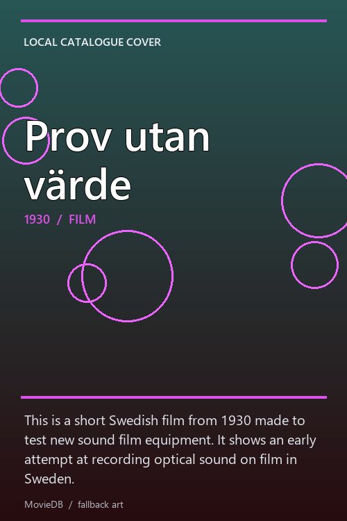 Prov utan värde poster