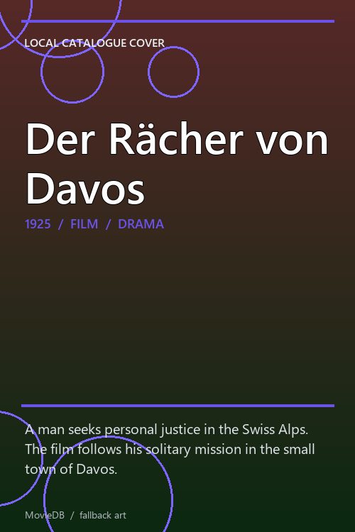 Der Rächer von Davos poster
