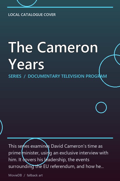 The Cameron Years poster